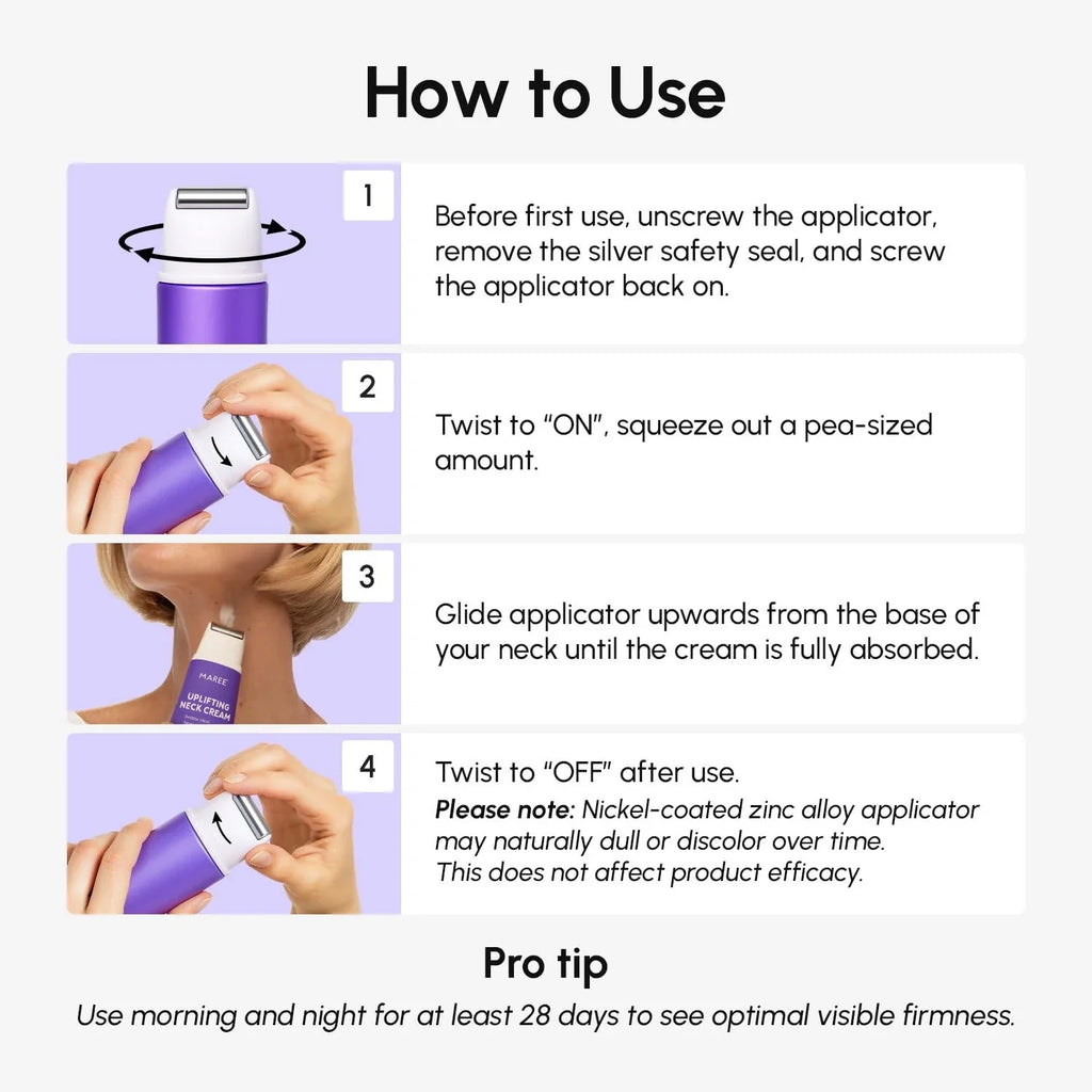 Pro-Retinol Halsstraffungscreme mit Massageapplikator
