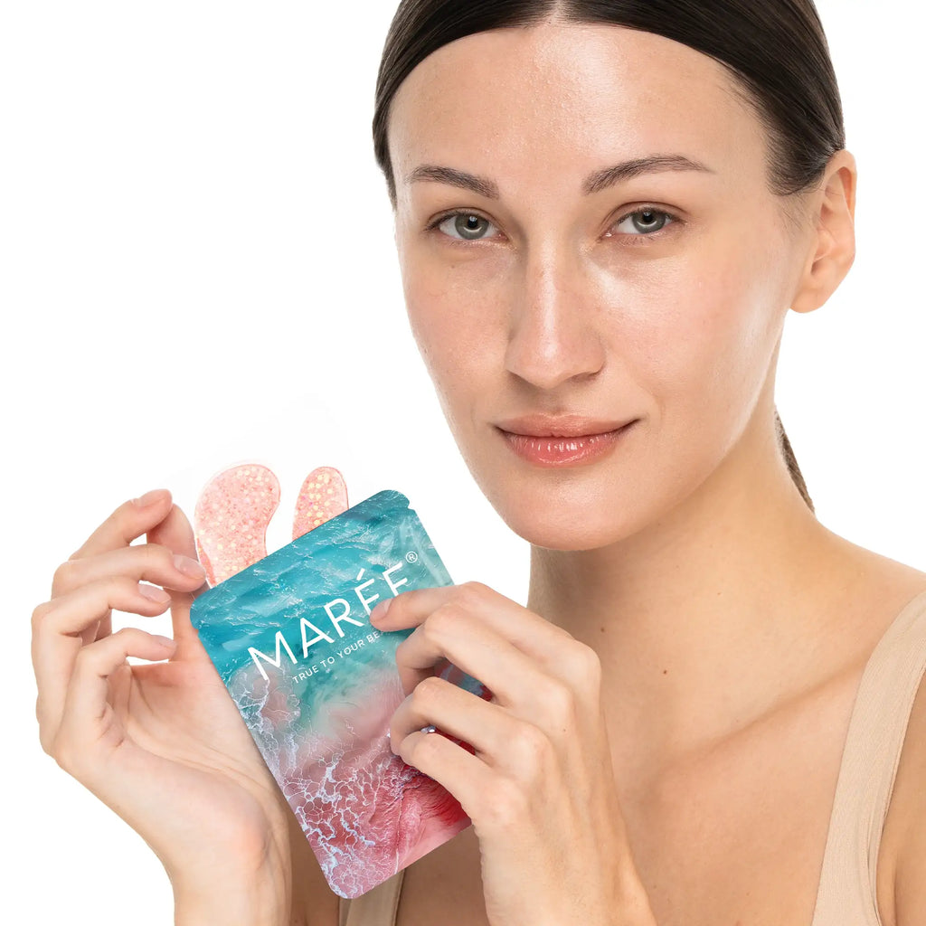 Pinke Augenpads für geschwollene Augen