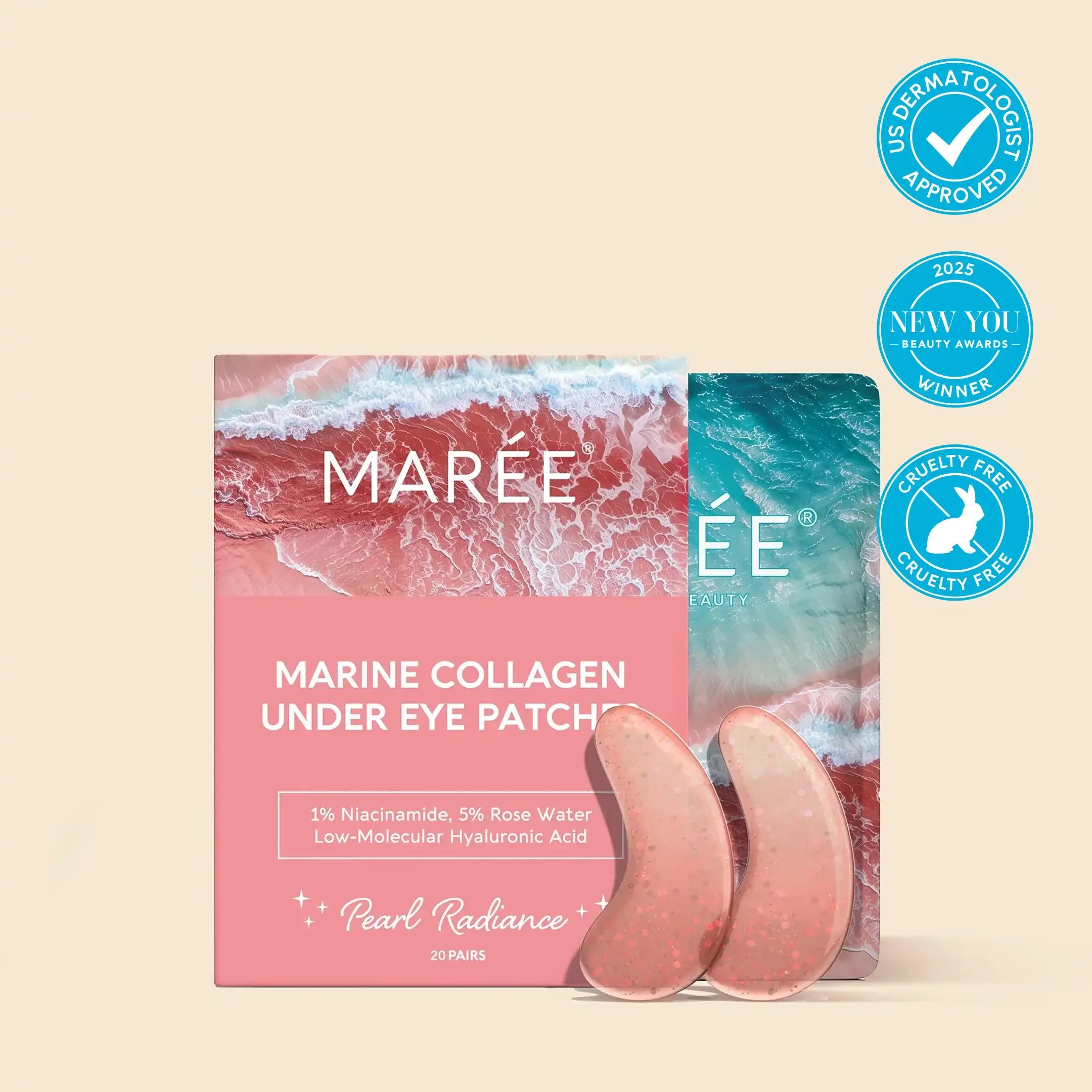 Pinke Augenpads für geschwollene Augen