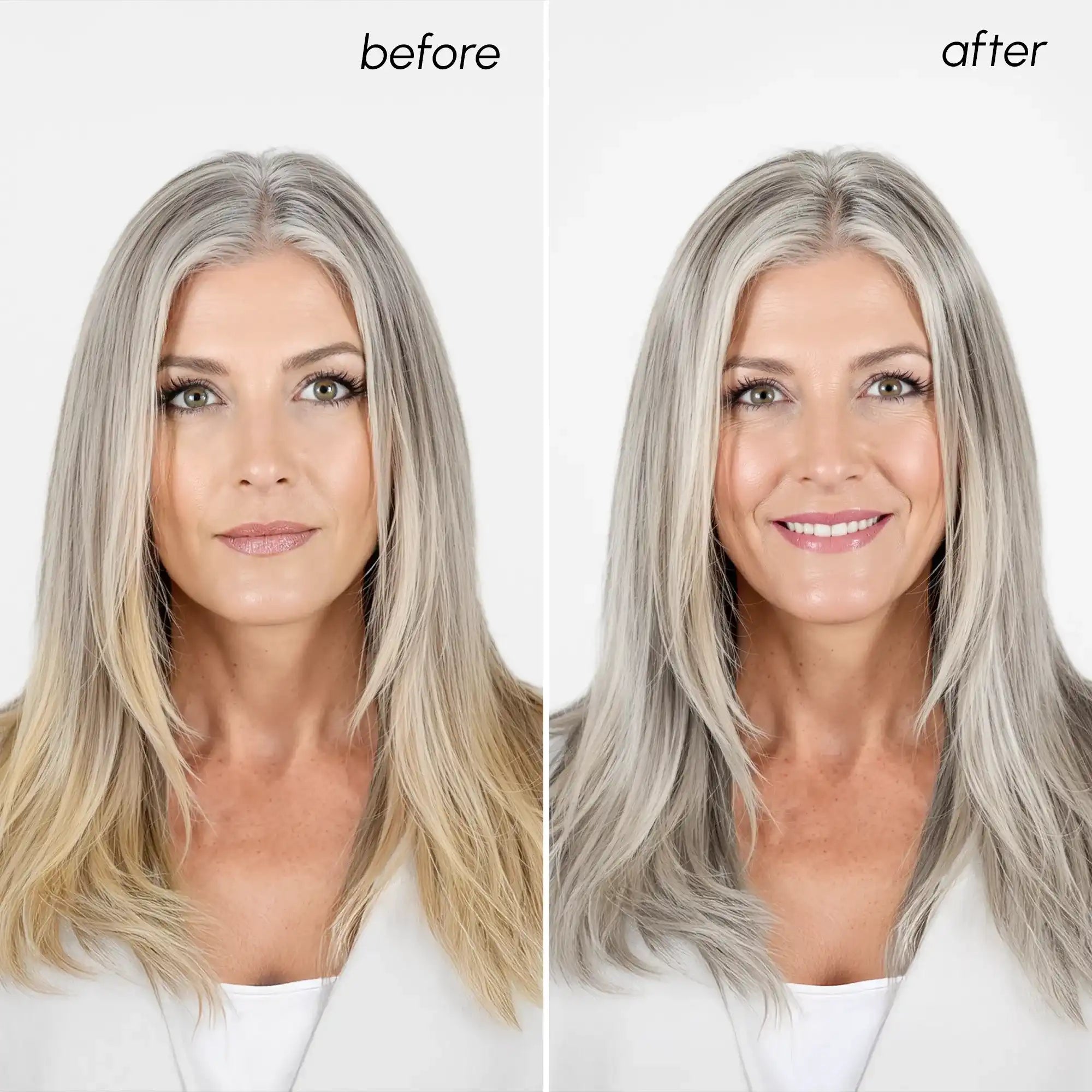 Lila Maske für blondes Haar